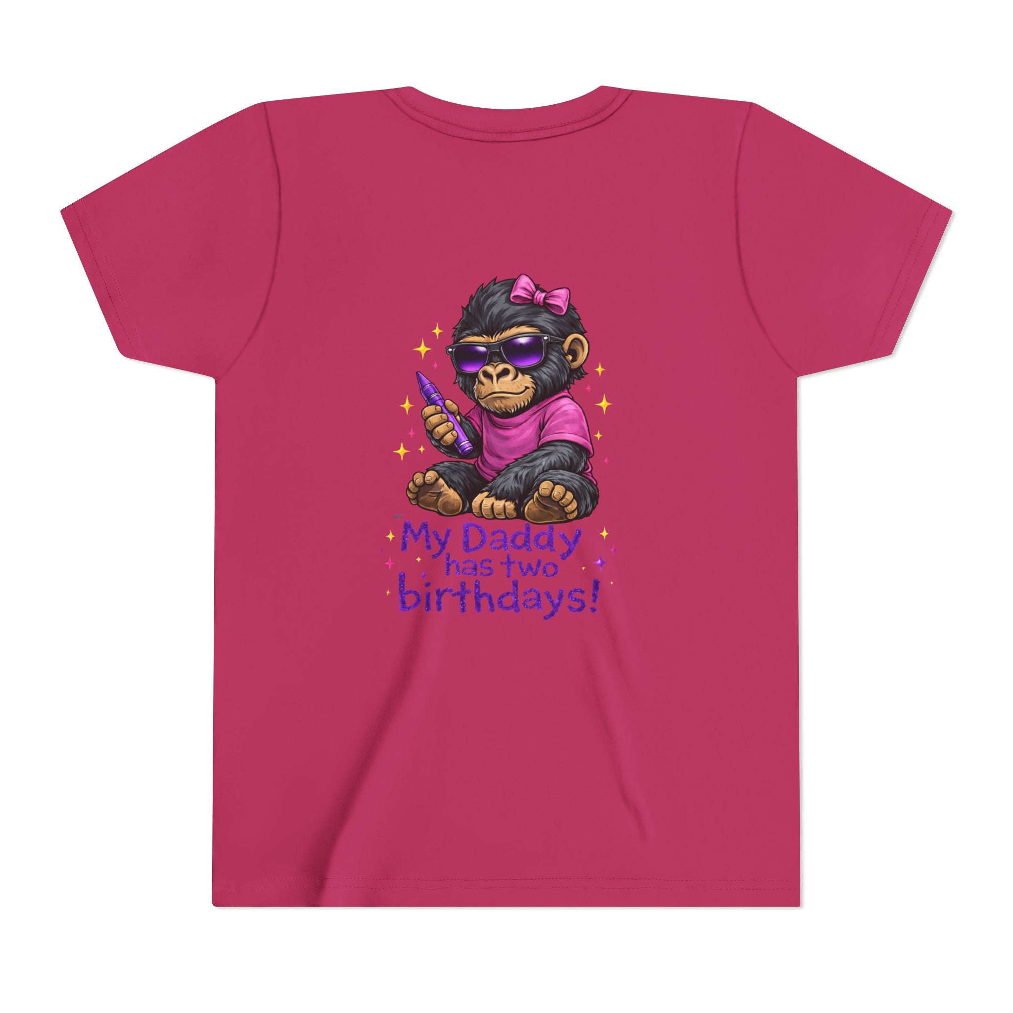 Girl- My Daddy Has Two Birthdays! – Kids Recovery Support Tee | Celebrating Dad’s Recovery Journey | Recovery Seen Youth Shirt
