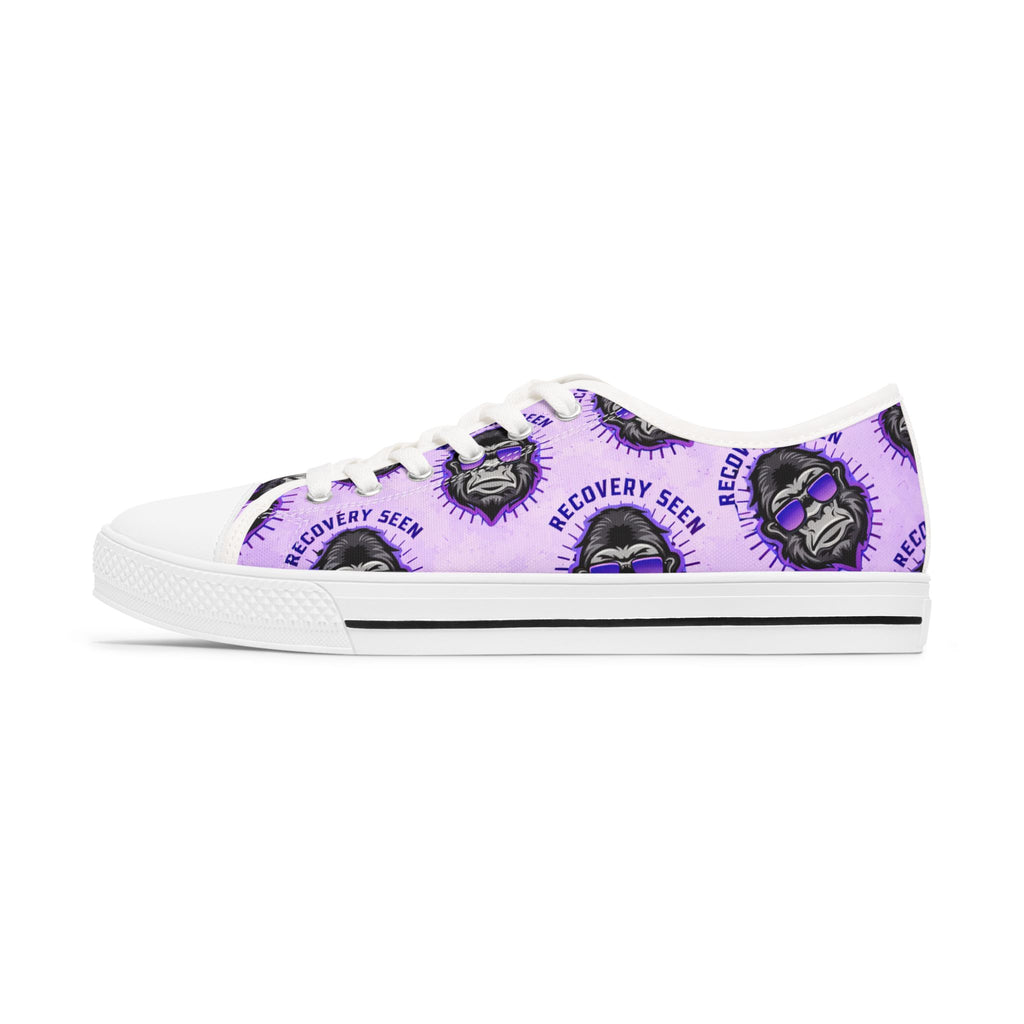 Purple Recovery Seen “Seen in Strength” Signature Sneakers | Low Top Sneakers