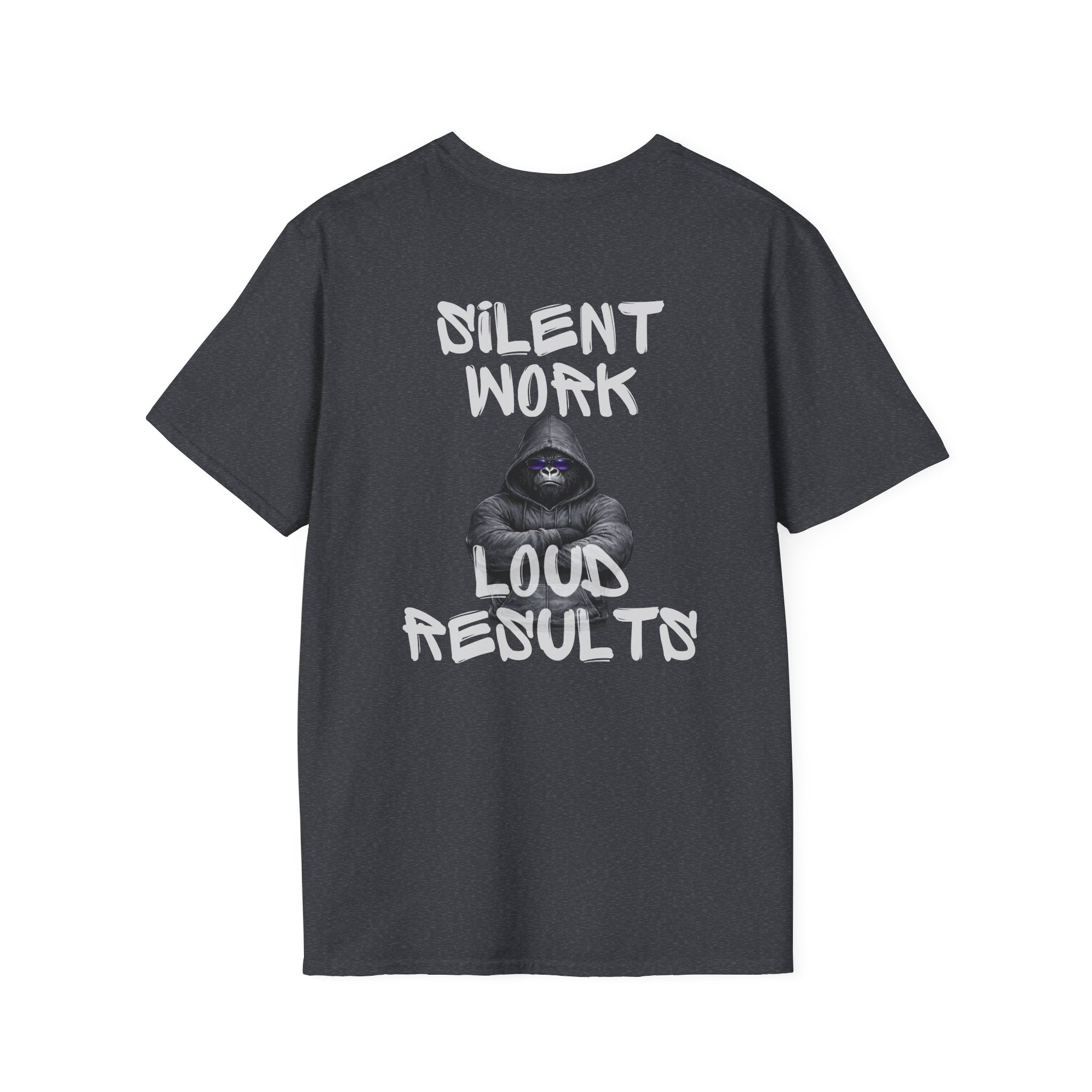 Silent Work Loud Results Shirt – Gorilla Hoodie Discipline Tee – Strength & Recovery Mindset