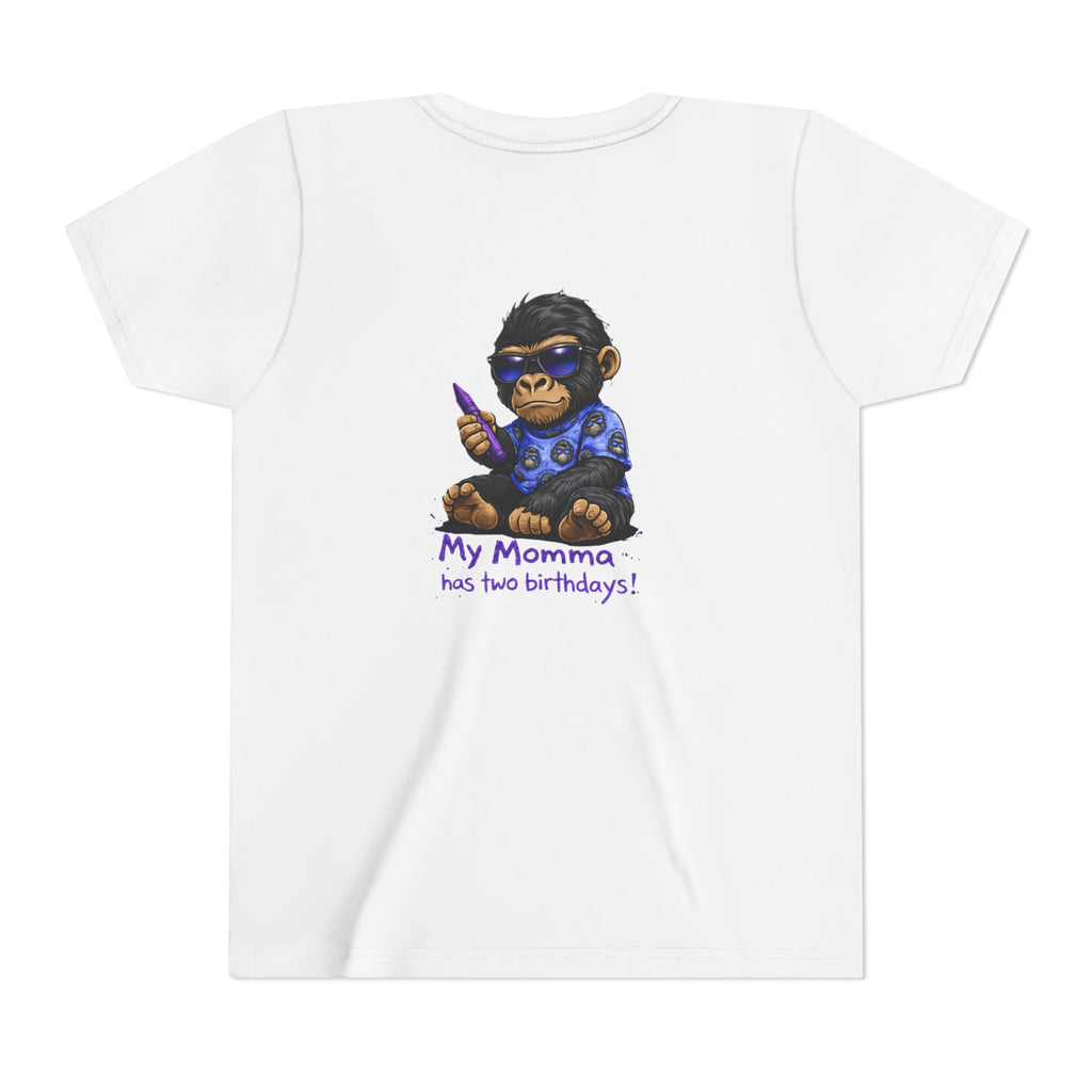 Boy- My Momma Has Two Birthdays! – Kids Recovery Support Tee | Celebrating Mom’s Recovery Journey | Recovery Seen Youth Shirt