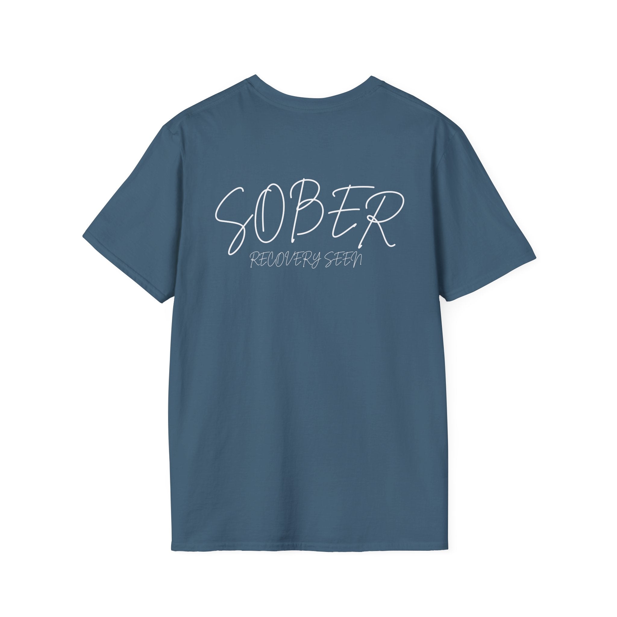 SOBER Script Tee – Recovery Seen Minimalist Statement Shirt | Clean Recovery Apparel | Unisex Cotton T-Shirt