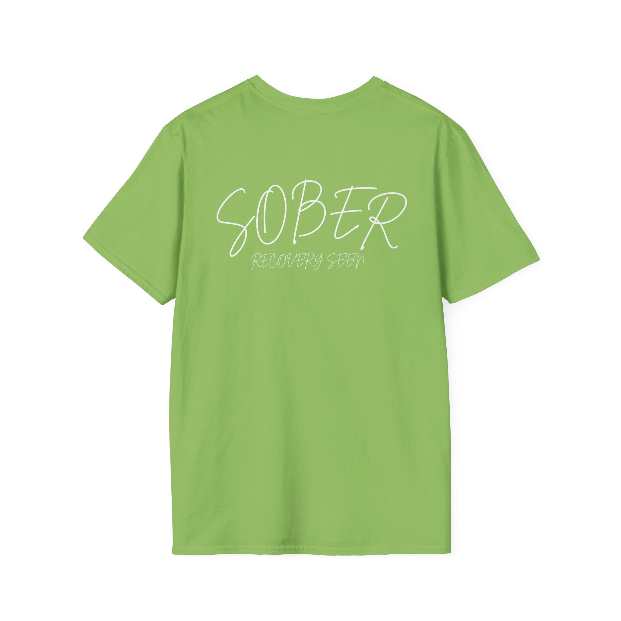SOBER Script Tee – Recovery Seen Minimalist Statement Shirt | Clean Recovery Apparel | Unisex Cotton T-Shirt