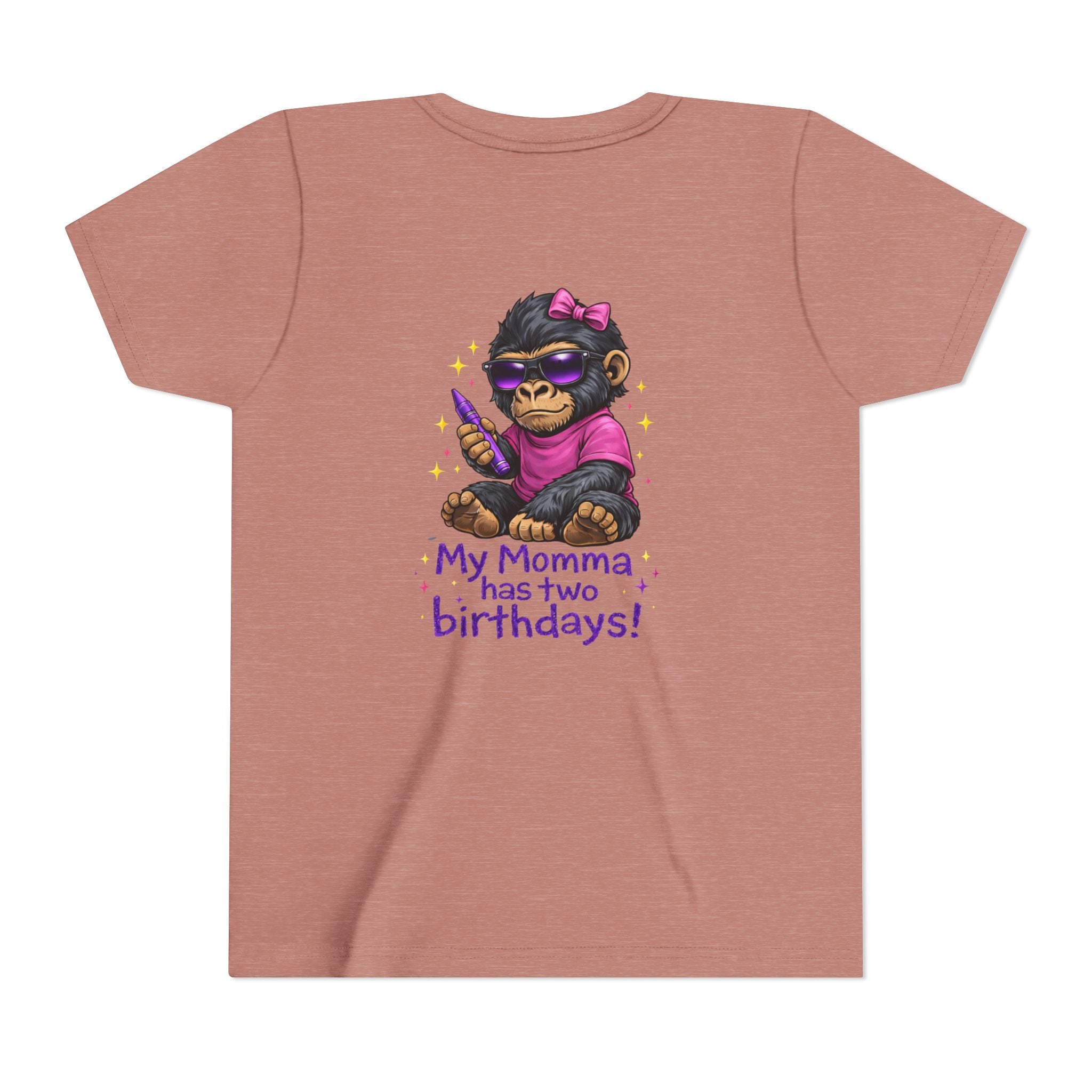Girl- My Momma Has Two Birthdays! – Kids Recovery Support Tee | Celebrating Mom’s Recovery Journey | Recovery Seen Youth Shirt