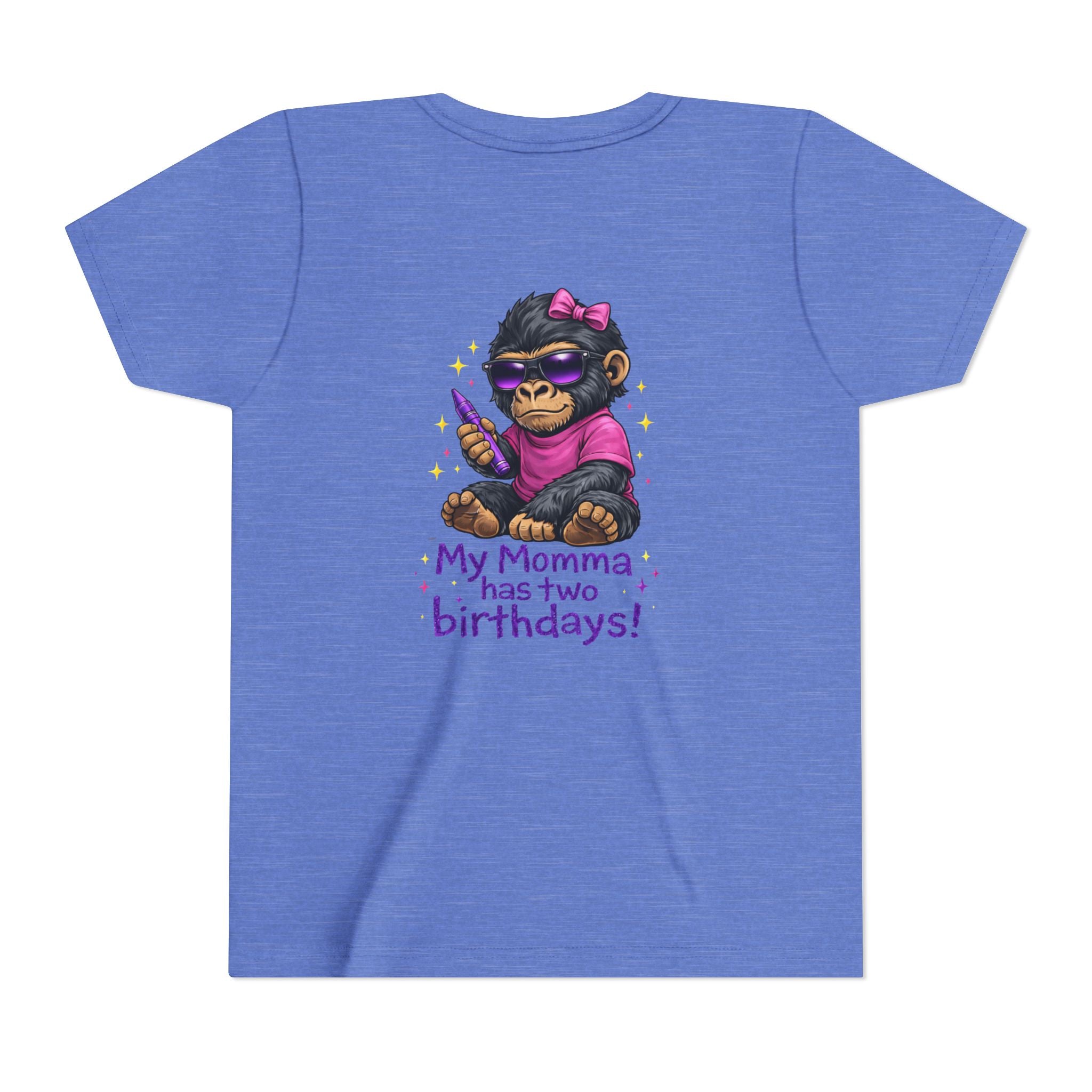 Girl- My Momma Has Two Birthdays! – Kids Recovery Support Tee | Celebrating Mom’s Recovery Journey | Recovery Seen Youth Shirt