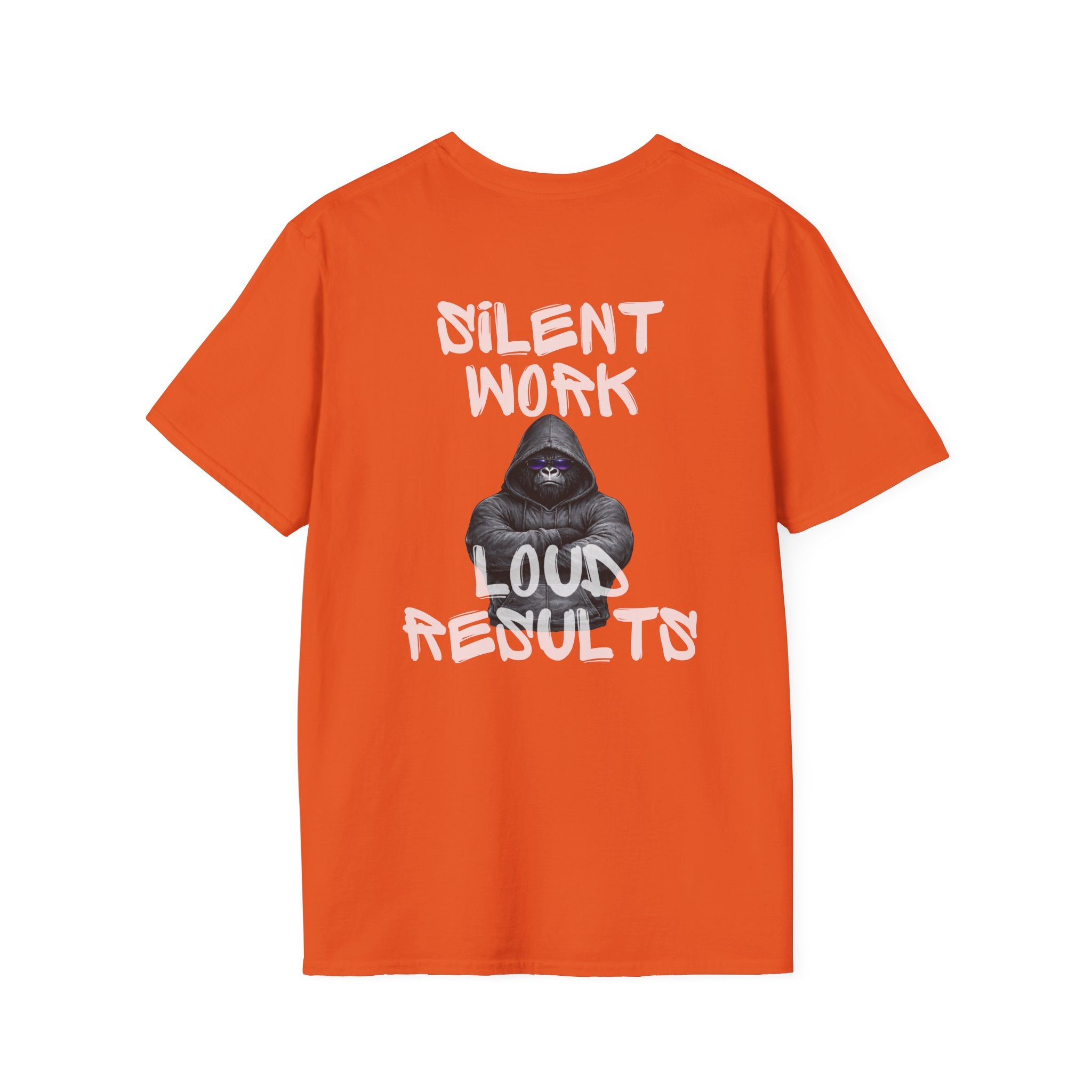 Silent Work Loud Results Shirt – Gorilla Hoodie Discipline Tee – Strength & Recovery Mindset