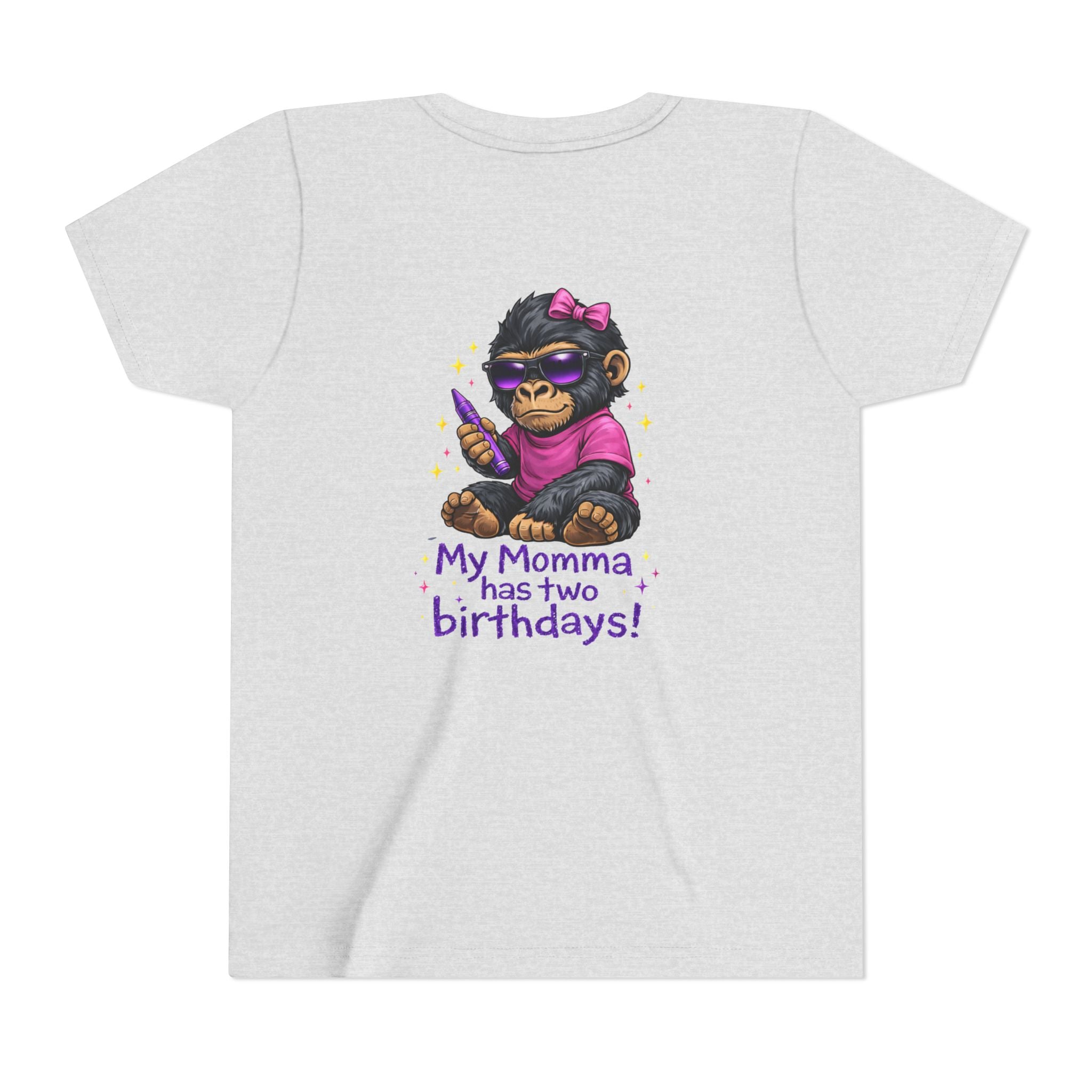 Girl- My Momma Has Two Birthdays! – Kids Recovery Support Tee | Celebrating Mom’s Recovery Journey | Recovery Seen Youth Shirt