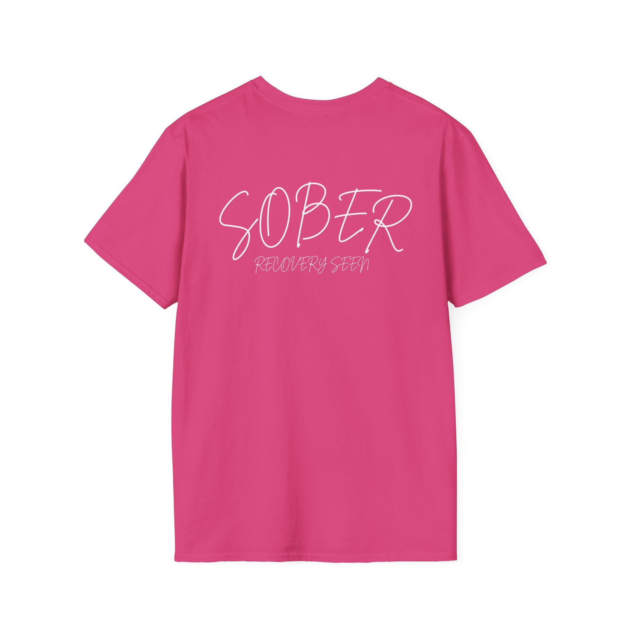 SOBER Script Tee – Recovery Seen Minimalist Statement Shirt | Clean Recovery Apparel | Unisex Cotton T-Shirt