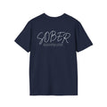 SOBER Script Tee – Recovery Seen Minimalist Statement Shirt | Clean Recovery Apparel | Unisex Cotton T-Shirt