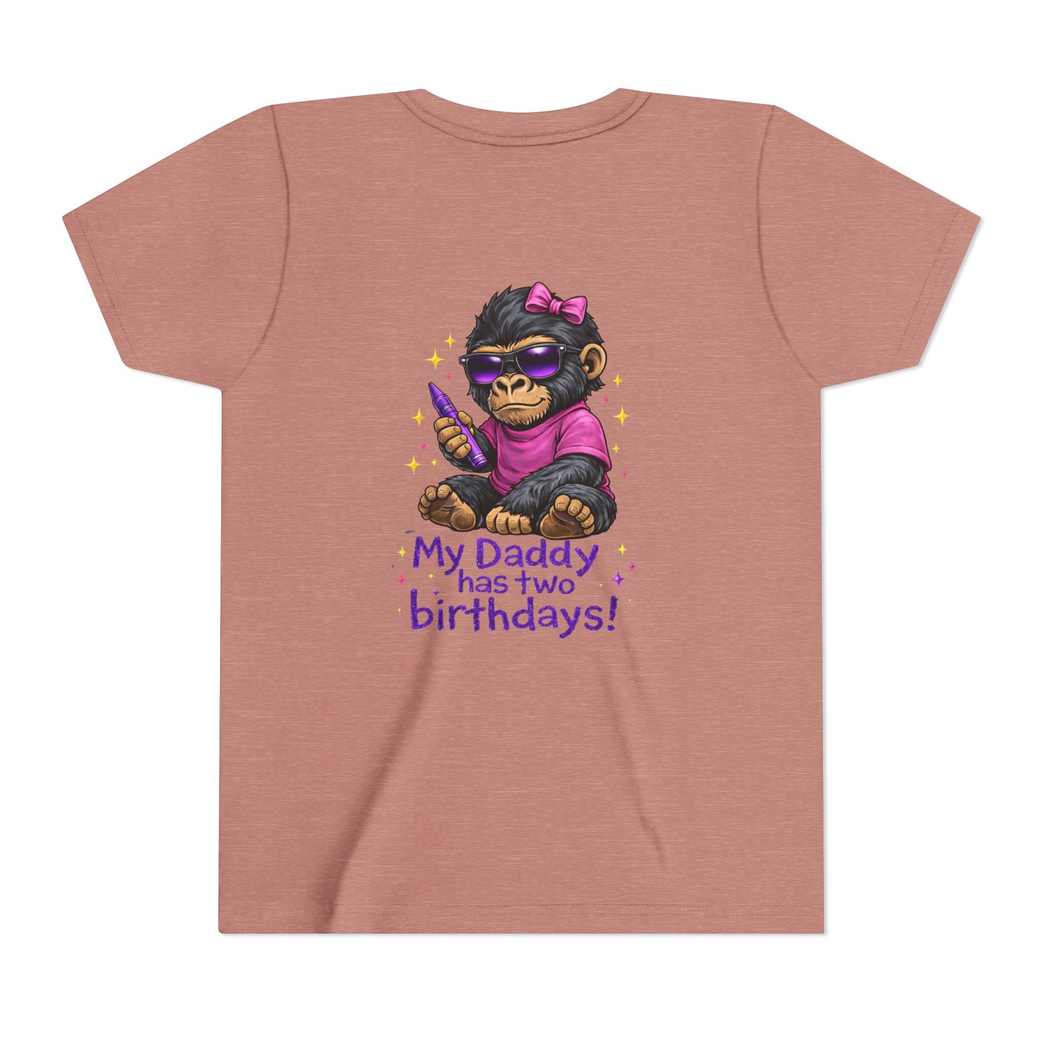 Girl- My Daddy Has Two Birthdays! – Kids Recovery Support Tee | Celebrating Dad’s Recovery Journey | Recovery Seen Youth Shirt