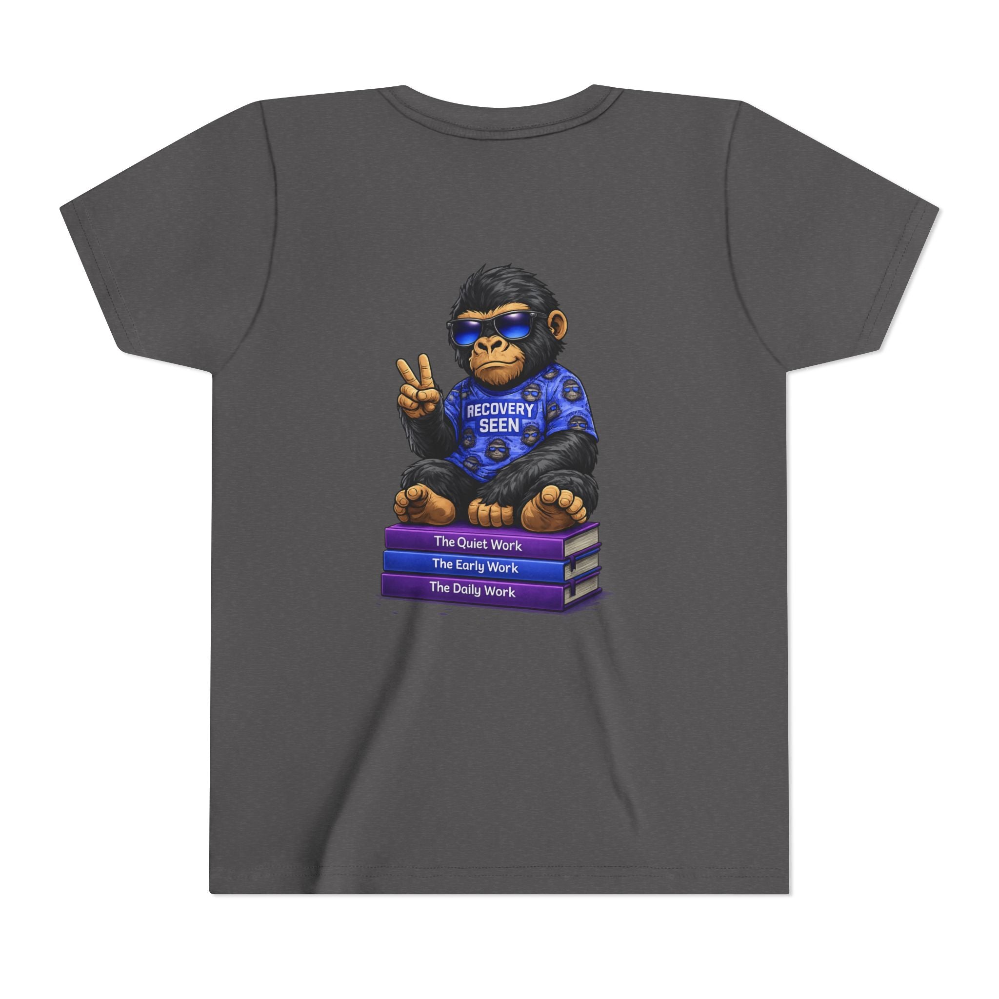 Recovery Seen Gorilla on The Work Series – The Quiet Work • The Early Work • The Daily Work | Recovery Journey Graphic Tee | Healing & Growth Shirt