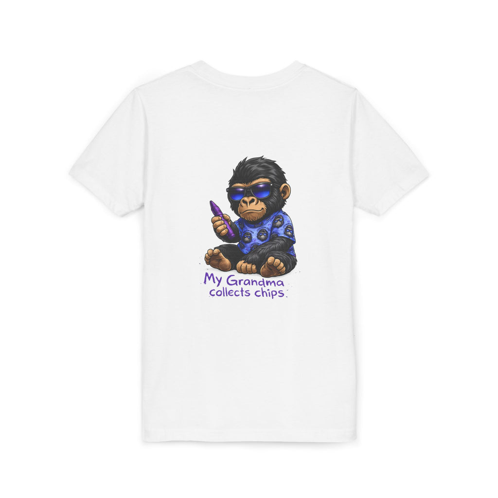 My Grandma Collects Chips – Recovery Celebration Tee | AA Sobriety Tribute Shirt | Recovery Support Youth Graphic Tee | Purple Crayon Gorilla Shirt