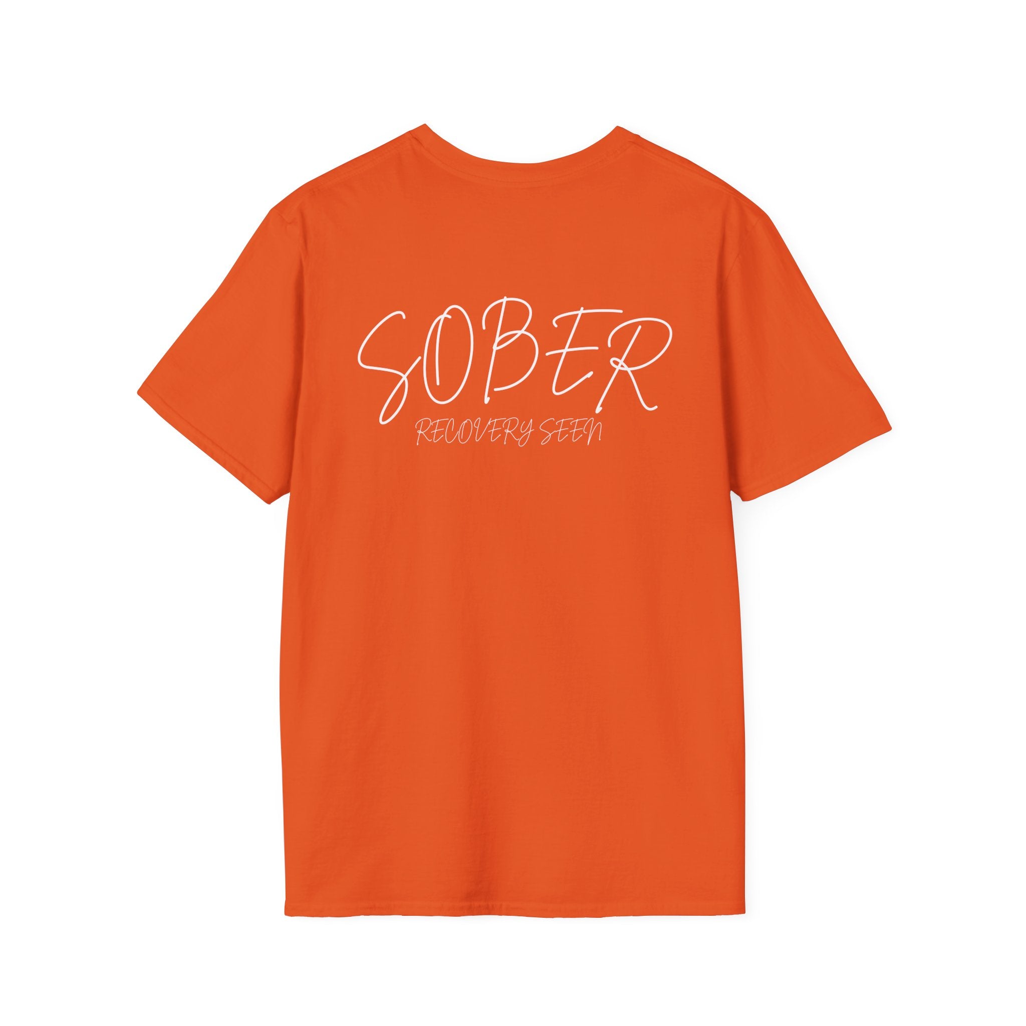 SOBER Script Tee – Recovery Seen Minimalist Statement Shirt | Clean Recovery Apparel | Unisex Cotton T-Shirt