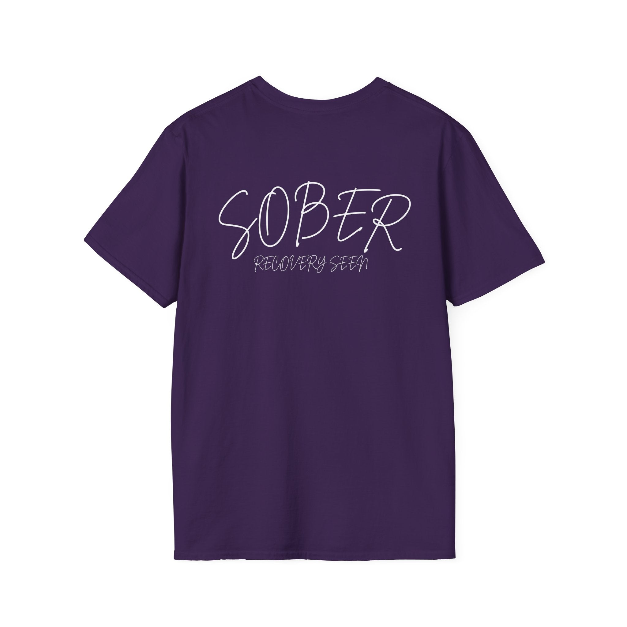 SOBER Script Tee – Recovery Seen Minimalist Statement Shirt | Clean Recovery Apparel | Unisex Cotton T-Shirt