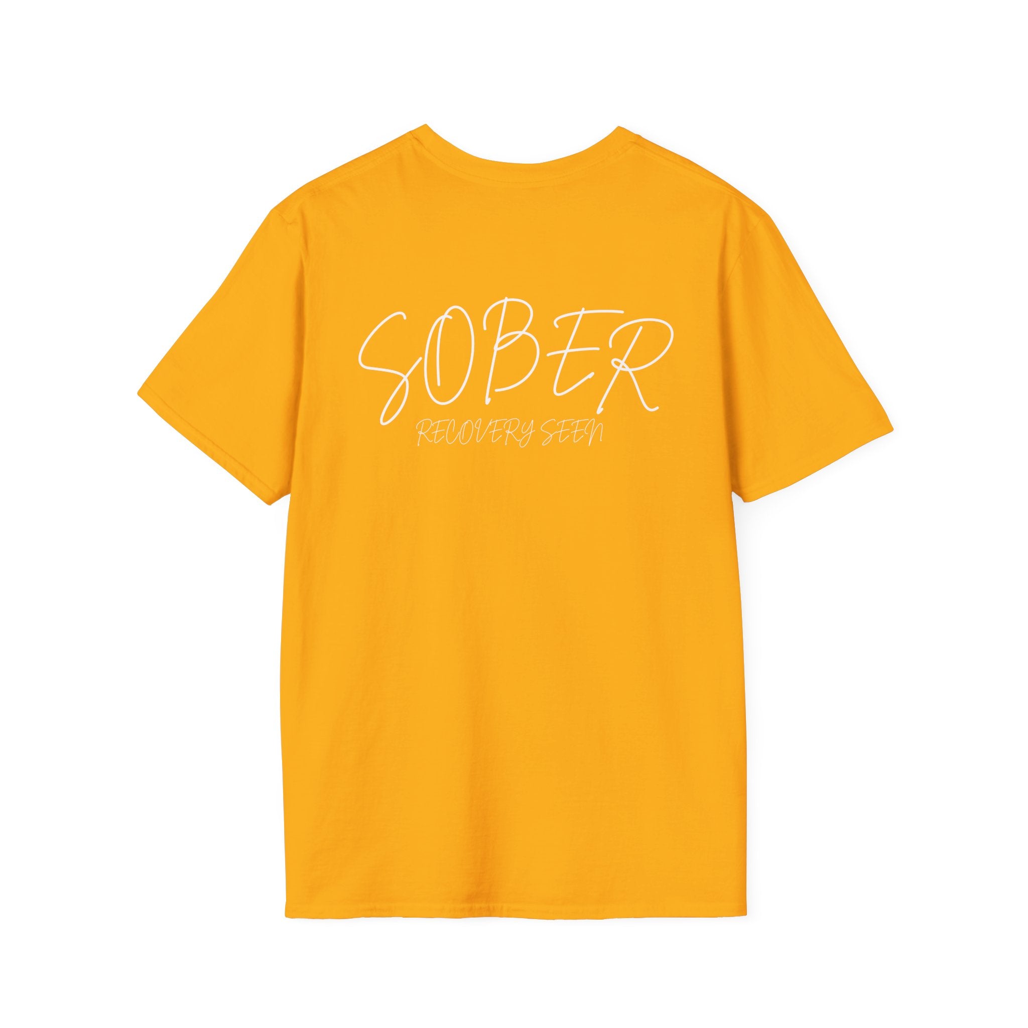 SOBER Script Tee – Recovery Seen Minimalist Statement Shirt | Clean Recovery Apparel | Unisex Cotton T-Shirt