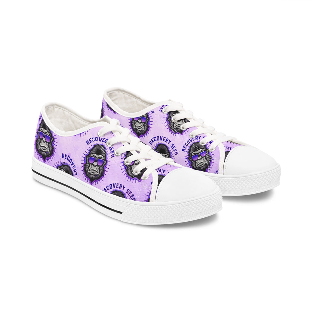 Purple Recovery Seen “Seen in Strength” Signature Sneakers | Low Top Sneakers
