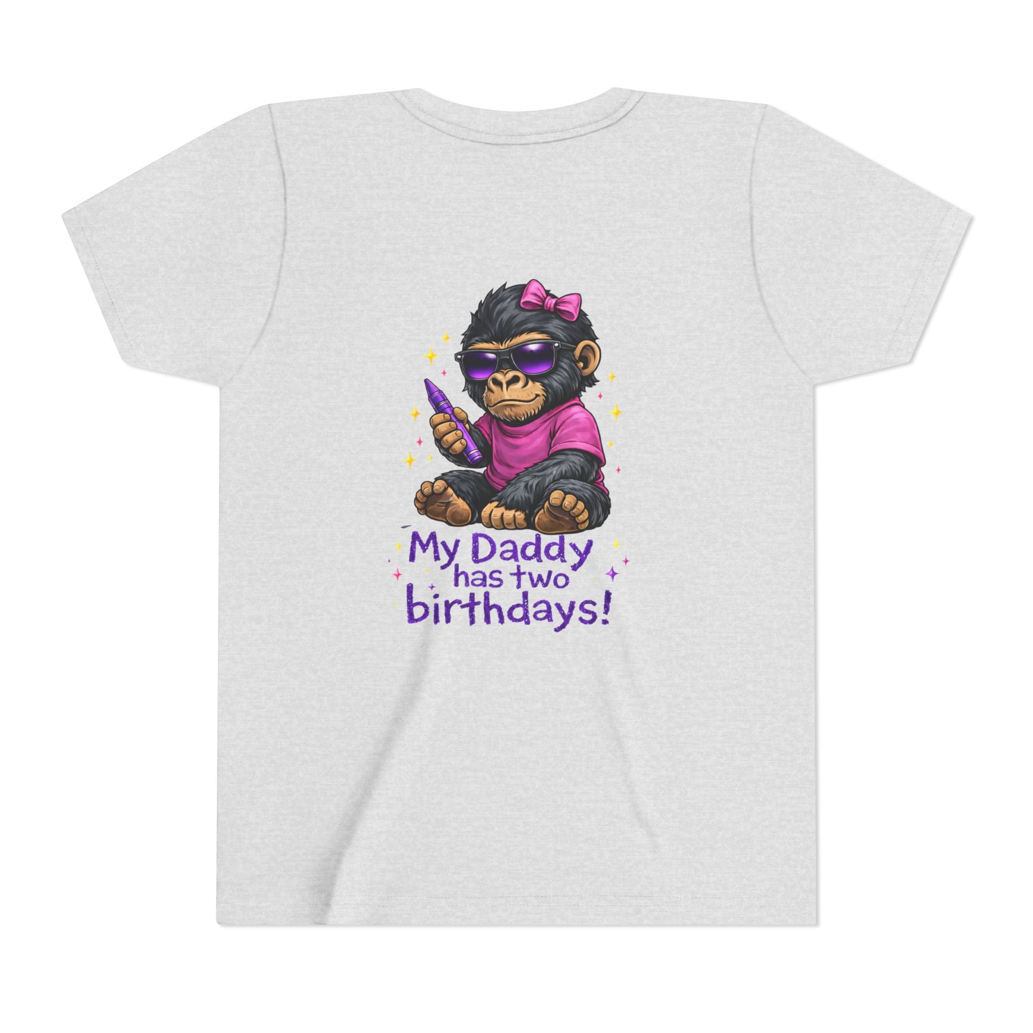 Girl- My Daddy Has Two Birthdays! – Kids Recovery Support Tee | Celebrating Dad’s Recovery Journey | Recovery Seen Youth Shirt