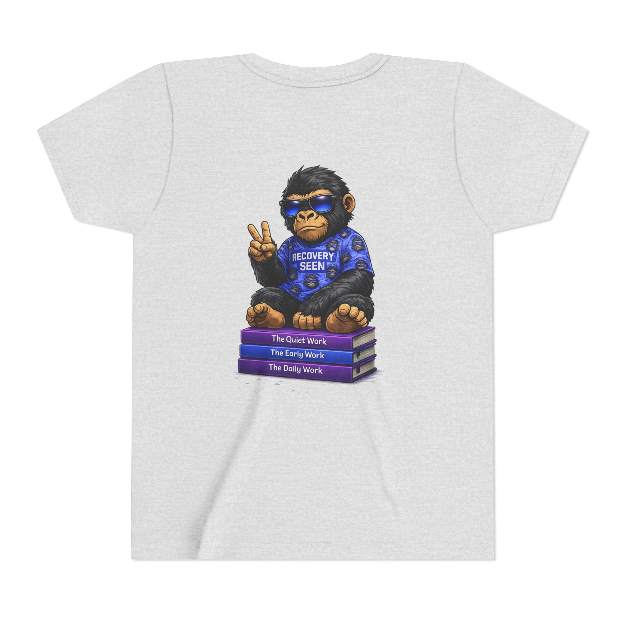 Recovery Seen Gorilla on The Work Series – The Quiet Work • The Early Work • The Daily Work | Recovery Journey Graphic Tee | Healing & Growth Shirt