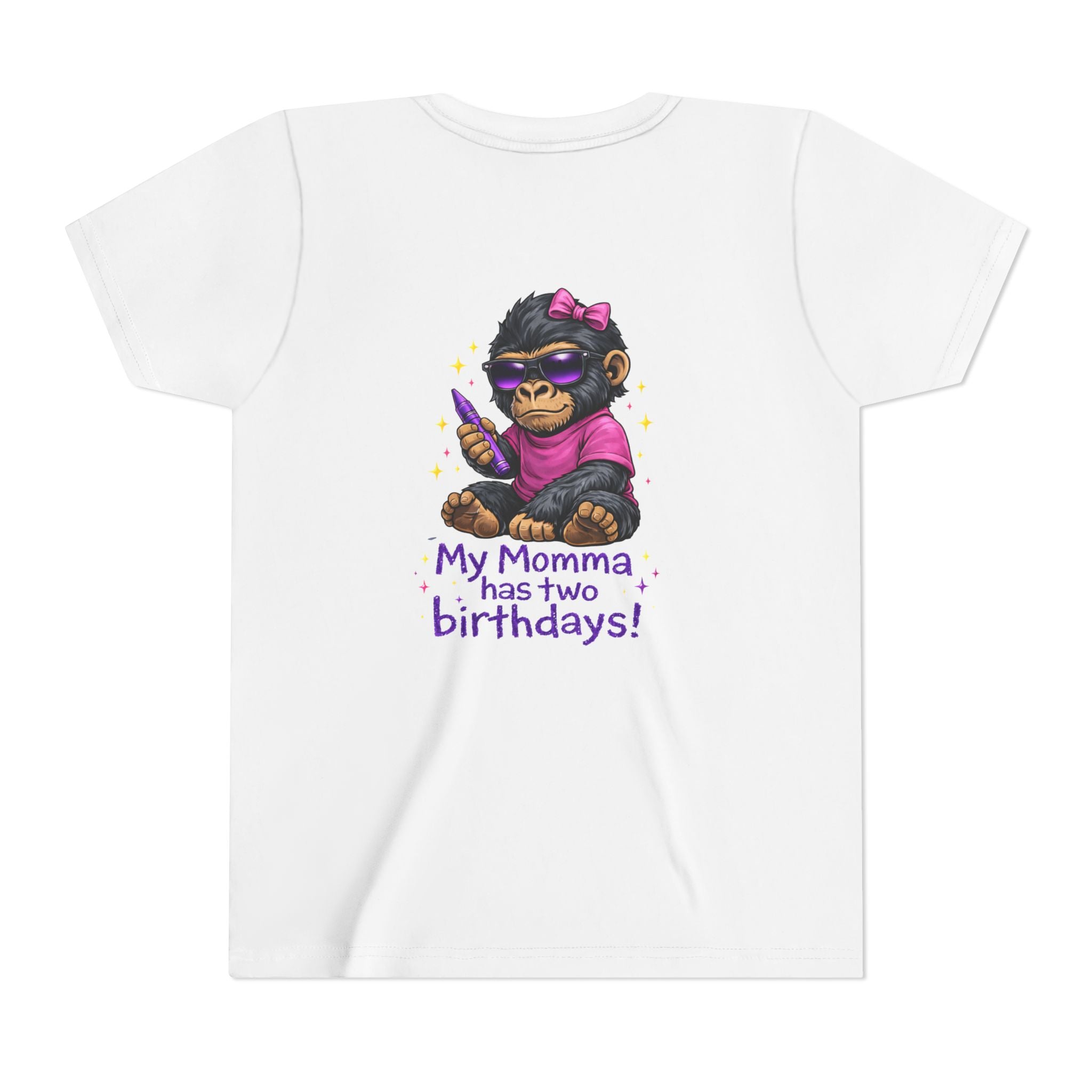 Girl- My Momma Has Two Birthdays! – Kids Recovery Support Tee | Celebrating Mom’s Recovery Journey | Recovery Seen Youth Shirt
