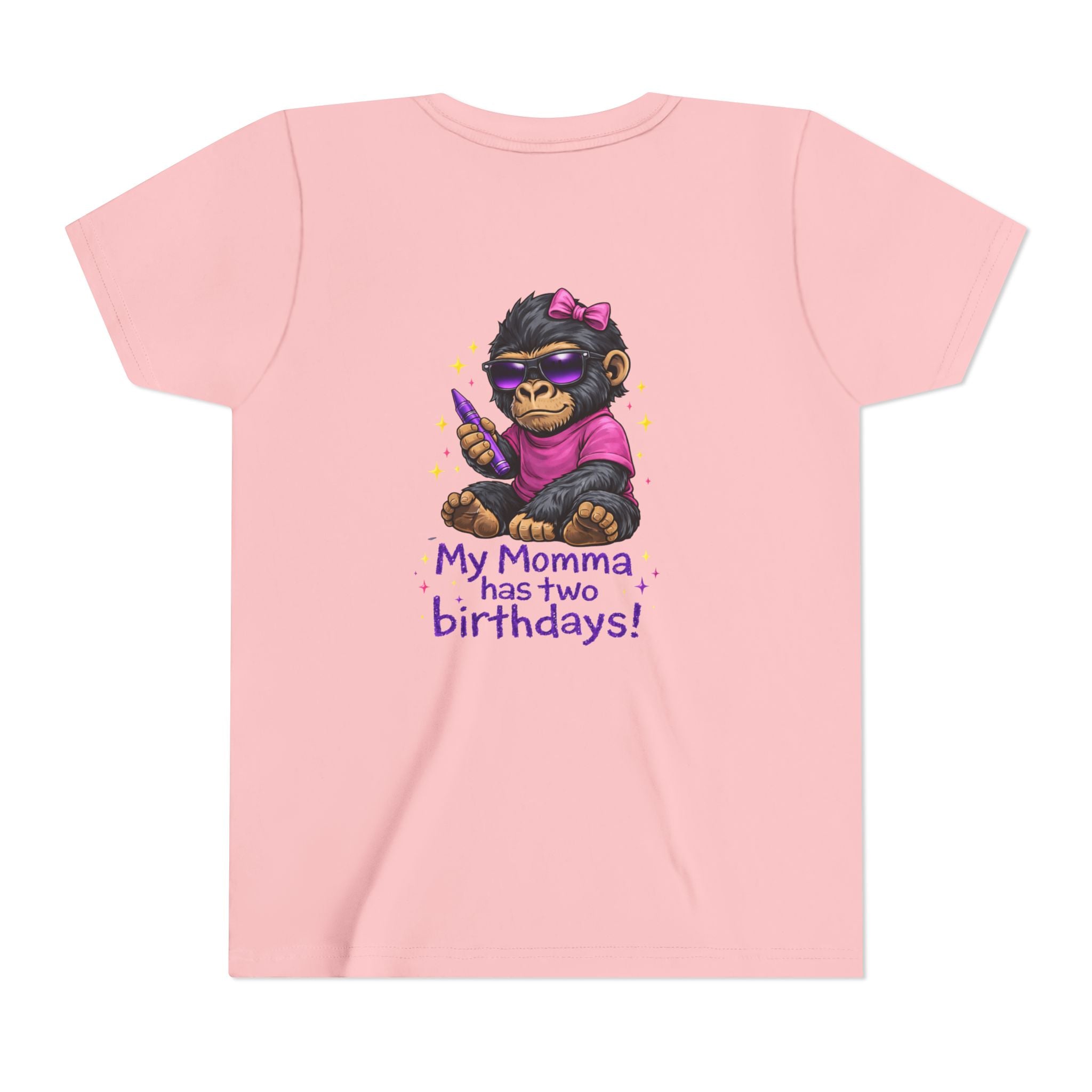 Girl- My Momma Has Two Birthdays! – Kids Recovery Support Tee | Celebrating Mom’s Recovery Journey | Recovery Seen Youth Shirt