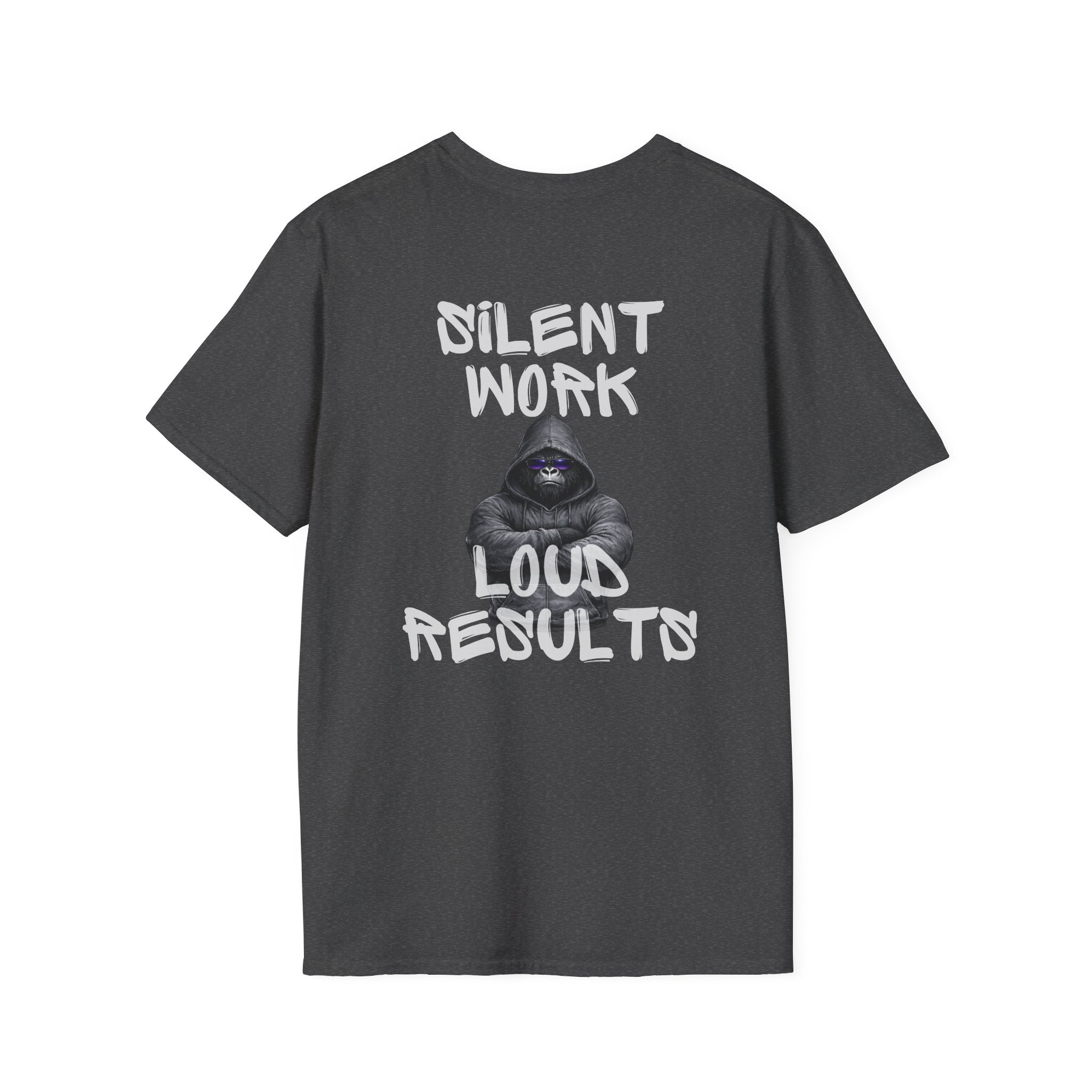 Silent Work Loud Results Shirt – Gorilla Hoodie Discipline Tee – Strength & Recovery Mindset