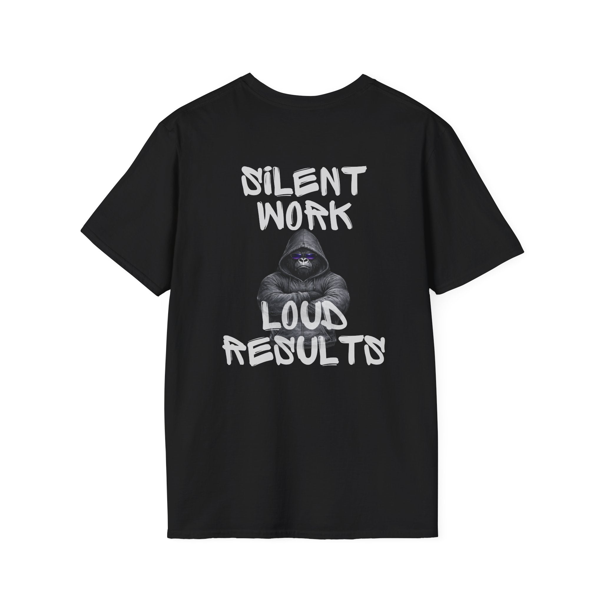Silent Work Loud Results Shirt – Gorilla Hoodie Discipline Tee – Strength & Recovery Mindset
