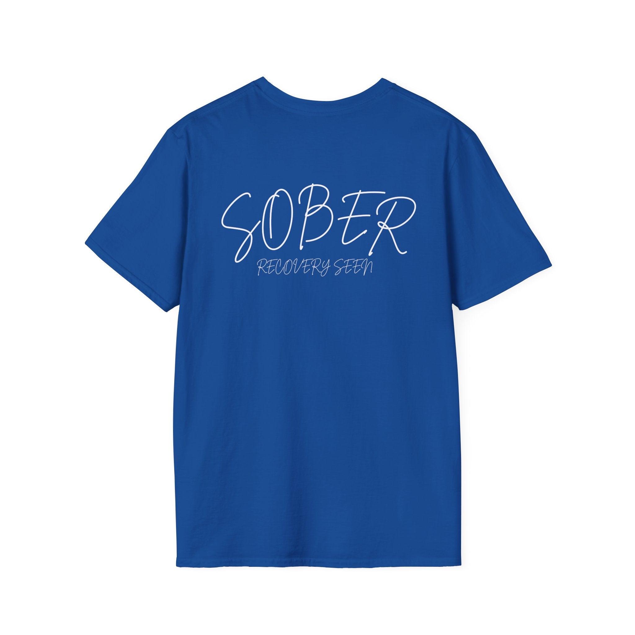 SOBER Script Tee – Recovery Seen Minimalist Statement Shirt | Clean Recovery Apparel | Unisex Cotton T-Shirt