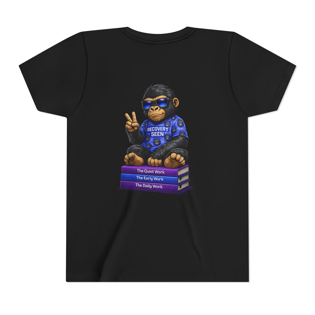 Recovery Seen Gorilla on The Work Series – The Quiet Work • The Early Work • The Daily Work | Recovery Journey Graphic Tee | Healing & Growth Shirt