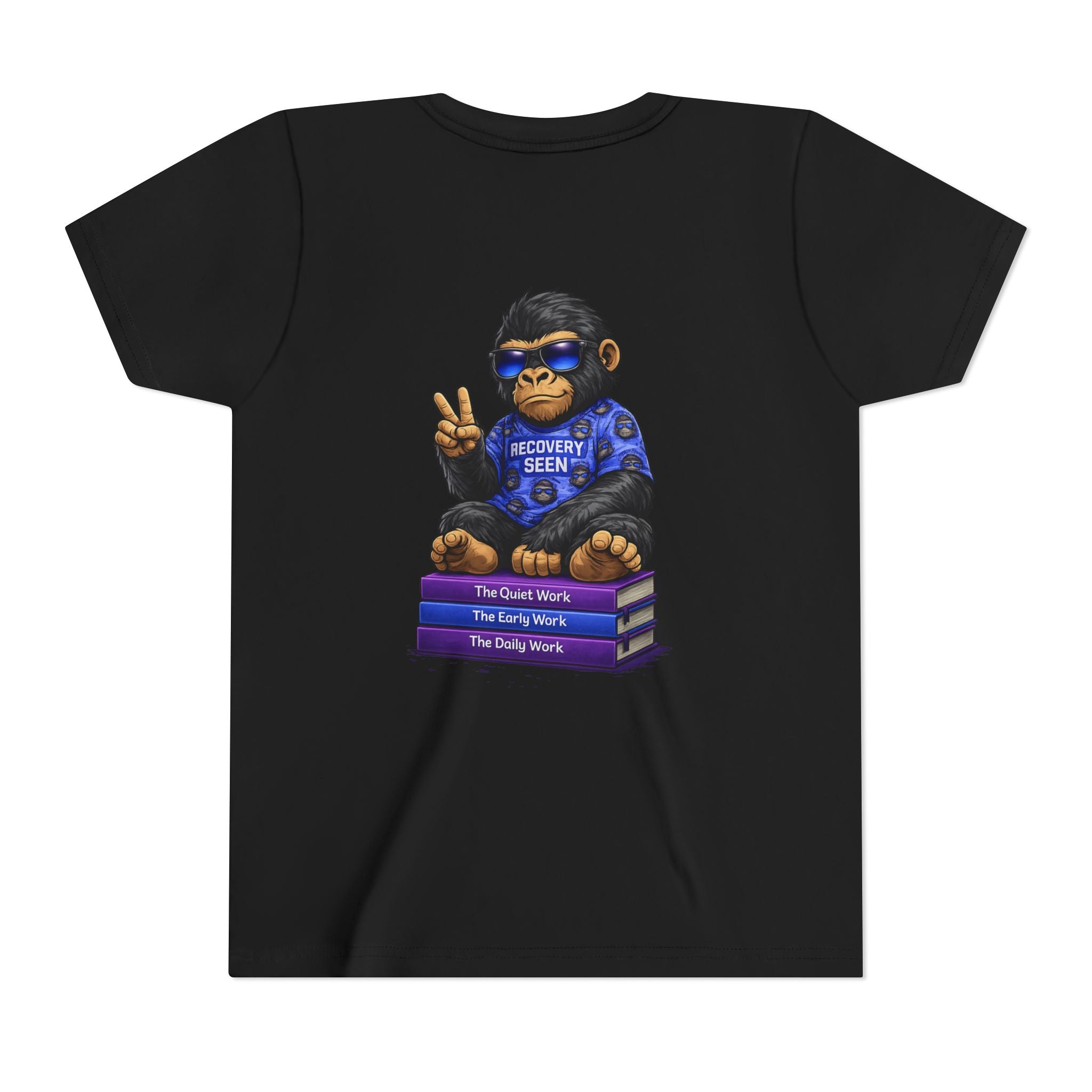 Recovery Seen Gorilla on The Work Series – The Quiet Work • The Early Work • The Daily Work | Recovery Journey Graphic Tee | Healing & Growth Shirt