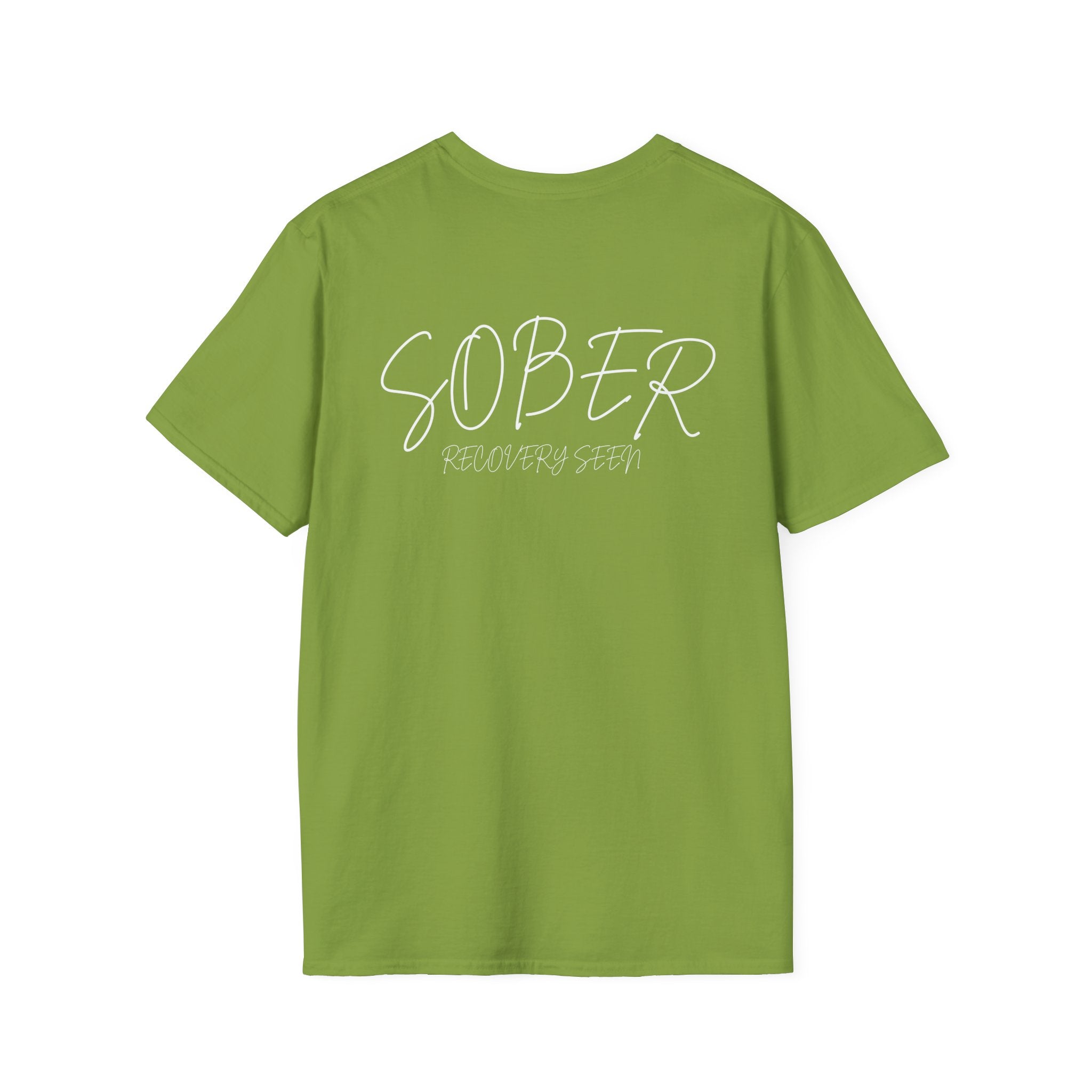 SOBER Script Tee – Recovery Seen Minimalist Statement Shirt | Clean Recovery Apparel | Unisex Cotton T-Shirt