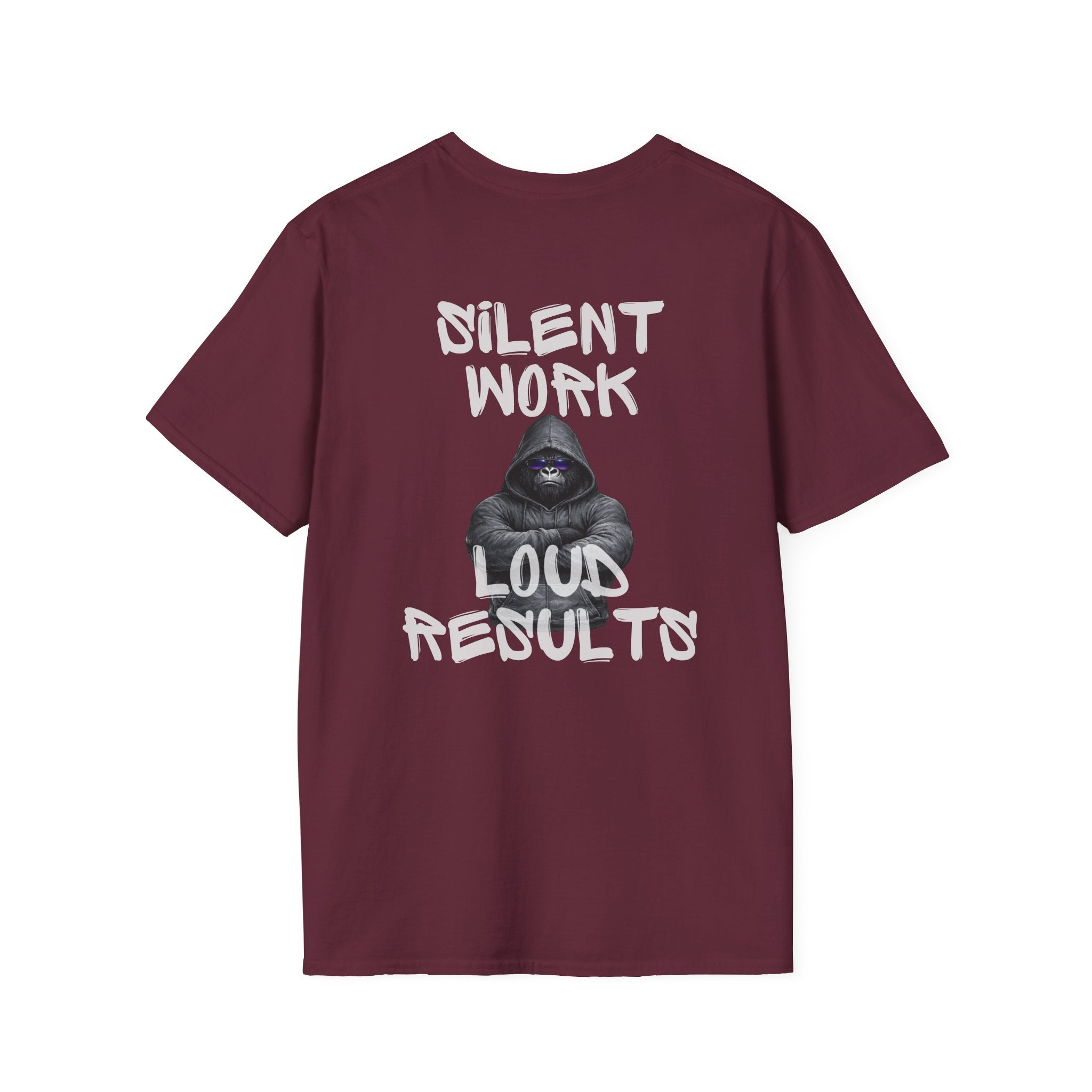 Silent Work Loud Results Shirt – Gorilla Hoodie Discipline Tee – Strength & Recovery Mindset