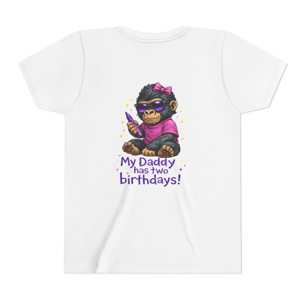Girl- My Daddy Has Two Birthdays! – Kids Recovery Support Tee | Celebrating Dad’s Recovery Journey | Recovery Seen Youth Shirt