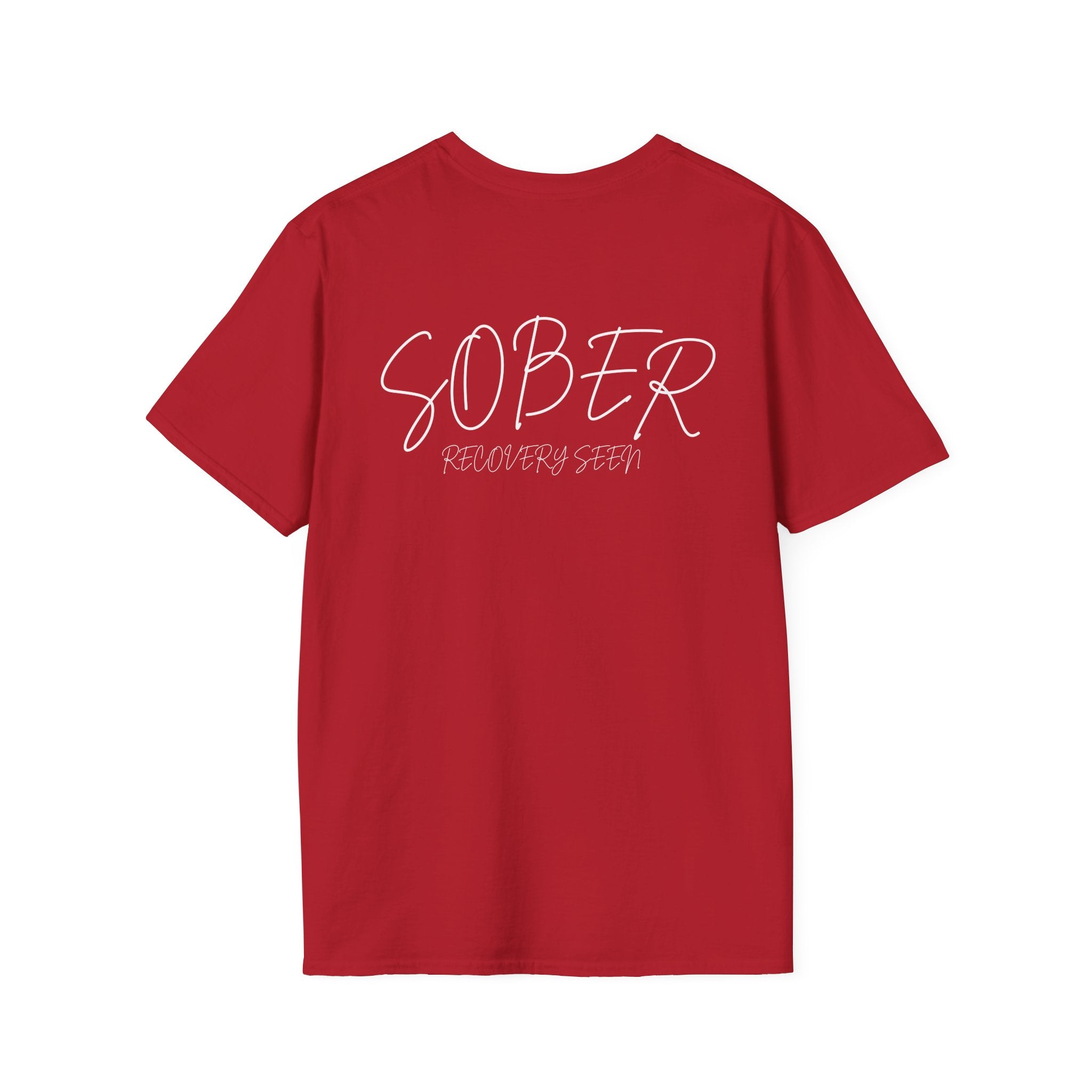 SOBER Script Tee – Recovery Seen Minimalist Statement Shirt | Clean Recovery Apparel | Unisex Cotton T-Shirt