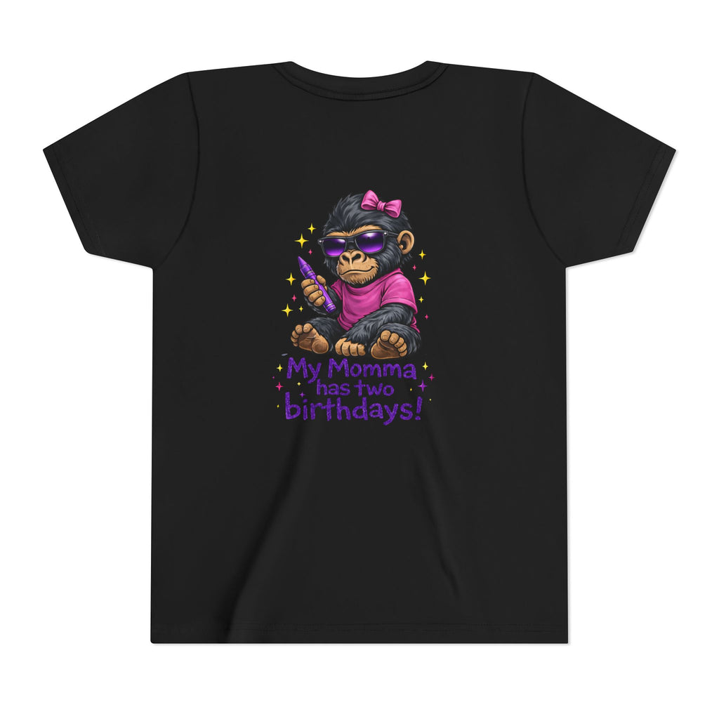 Girl- My Momma Has Two Birthdays! – Kids Recovery Support Tee | Celebrating Mom’s Recovery Journey | Recovery Seen Youth Shirt