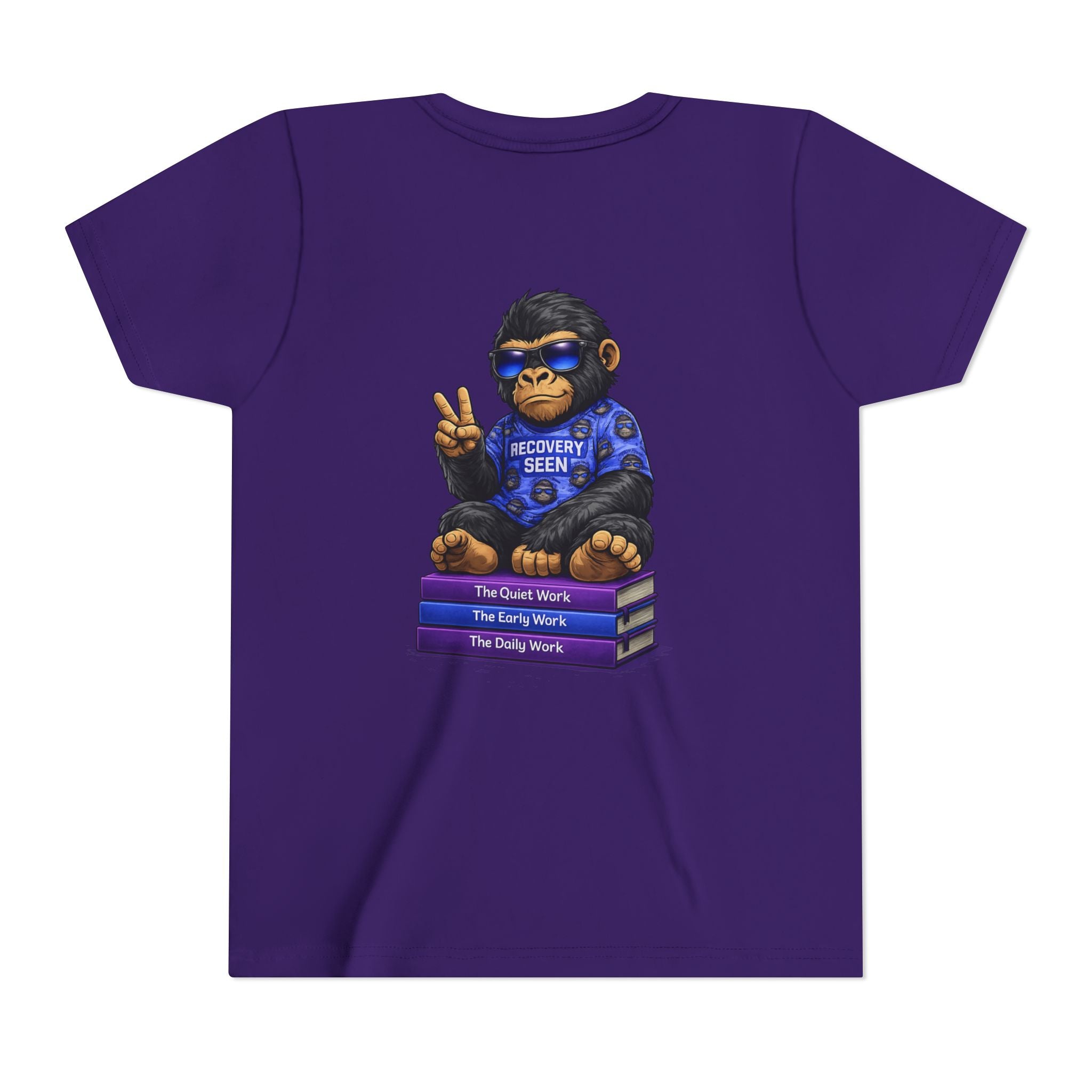 Recovery Seen Gorilla on The Work Series – The Quiet Work • The Early Work • The Daily Work | Recovery Journey Graphic Tee | Healing & Growth Shirt