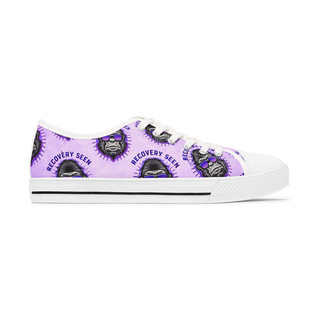 Purple Recovery Seen “Seen in Strength” Signature Sneakers | Low Top Sneakers